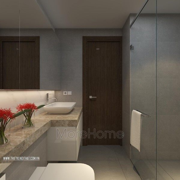 Thiết kế nội thất phòng tắm, nhà vệ sinh chung cư Tràng An